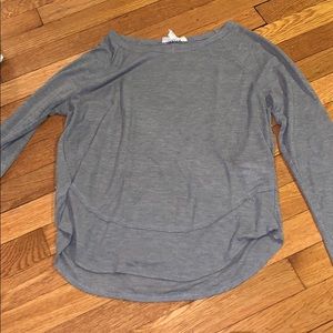 grey thermal long sleeve top